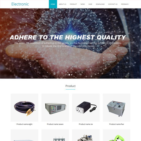 电子元件外贸响应式英文板